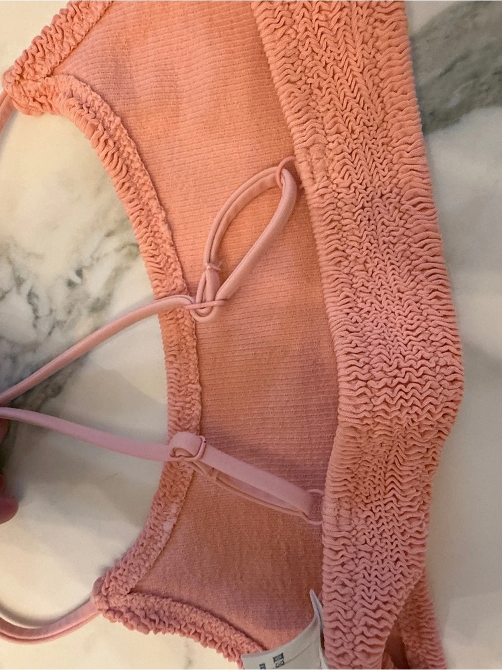 MC2 Saint Barth Coral Pink Textured Kids Bikini